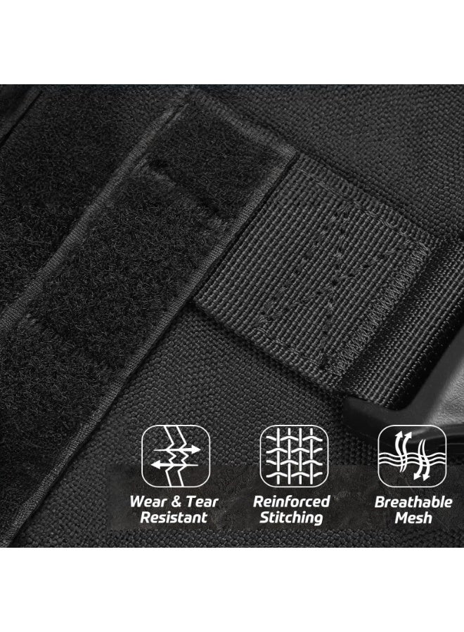 LAMAY Tactical Dog Harness for Large, Heavy Duty Pet Harness with Handle, No-Pull Service Vest, Adjustable Military Dog Vest for Training Hunting Walking, Black, S - Image 2